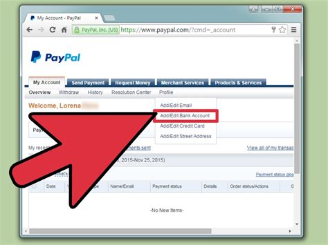Manage your PayPal Personal Account .